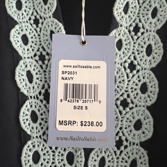 Sail to Sable navy maxi shift dress size S - Picture 6 of 6